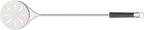 Witt Stainless Steel Pizza Turning Peel - 6.5" Diameter, Long Handle, Nonstick, Lightweight, Perforated Design, Essential for Pizza Oven Owners, Chefs, Cooks, Bakers