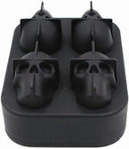 CHIYAN 3D Skull Silicone Ice Cube Mold - 2 Pack 1.9″ Easy Release Flexible Silicone Freezer Tray, Reusable Whiskey Ice Cubes Mold Skull for Party Cocktails Champagne and Drinks