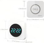SINGCALL Restaurant Pager System Waiter Calling System Pagers and Beepers for Kitchen,Fast Food,Hotel,Restaurants,Cafe,Bar to Call Waiters 8 Waterproof Wireless Call Buttons 1 Number Display Receiver