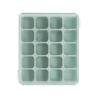 Baby Food Storage Silicone Cubes with Clip-On Lid Freezer Tray Baby Food Soups Purees Ice Safe Design Made in Korea (20cubes 0.8oz, Ocean Blue Set of 2)