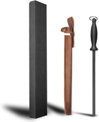 Efficient 12 Inch Honing Steel Sharpening Rod Knife Sharpener Steel For Kitchen Knives High Hardness, Honing Rod With Gift Box