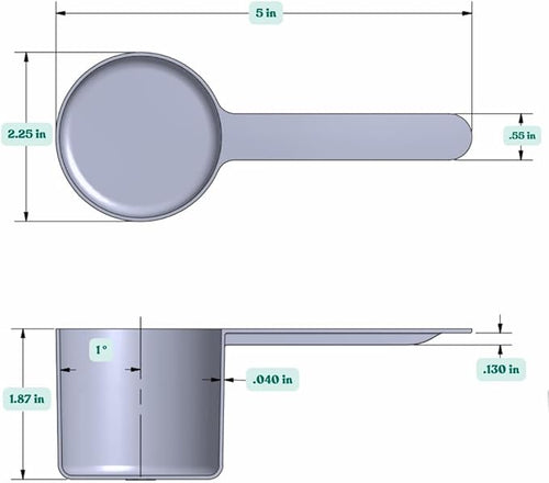 106 mL (106 CC | 3.58 Oz.) Long Handle Scoop for Measuring Coffee, Pet Food, Grains, Protein, Spices and Other Dry Goods (Pack of 100)