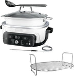 New 2025 Ninja Foodi Possible Cooker PRO Plus 11-in-1 Multi-Cooker, Slow Cooker, 8.5-Qt Smart Cook System with Thermometer and 1400W High-Heat Searing Base, White