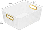 Kiddream 6 Packs Clear Fridge Organizer Bins, Plastic Pantry Organizers and Storage Bins