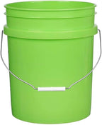 House Naturals 5 Gallon Premium HPDE Plastic Bucket - Made in USA Food Grade Storage Container, BPA Free All Purpose Pail (2, Lime)