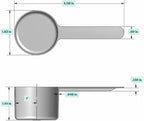 53 mL (1.8 Oz. | 3.58 Tablespoon) Long Handle Scoop for Measuring Coffee, Pet Food, Grains, Protein, Spices and Other Dry Goods (Pack of 100)