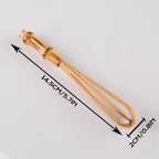 Handmade Wooden Whisks for Cooking - 5.7In Natural Bamboo Whisk, Mini Whisk for Whisking, Beating, Blending, Frothing & Stirring (5.7 Inches)