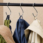 Lysas 20-Pack Round S Shaped Metal, Hooks Hangers for Kitchen, Bathroom, Bedroom and Office