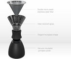 asobu Insulated Pour Over Coffee Maker (32 oz.) Double-Wall Vacuum, Stainless-Steel Filter and Take on the Go Carafe (Midnight Marble)