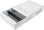 Espresso Knock Box Drawer, Stainless Steel High Bearing Capacity Coffee Knockbox For Home and Commercial Use, Middle Size 13.77 x 9.84 x 3.54 inch (White)