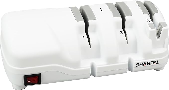 SHARPAL 198H Electric Knife Sharpener, Premium Durable Monocrystalline Diamond Wheels, Professional Knife Sharpening for All Knives–Japanese, Chef's, and Pocket Knives, Quick & Effortless Razor-Sharp