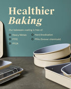 Caraway Non-Stick Ceramic 9” Square Pan - Naturally Slick Ceramic Coating - Non-Toxic, PTFE & PFOA Free - Perfect for Brownies, Lemon Bars, Cakes, & More - Slate