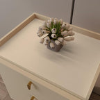 Nightstand Cover - 12x12 Inch Waterproof Easy to Clean Can Conceal Flaws Protector The Table Top from Scratches Used for Dining (Off White+Light Gray 12x12)