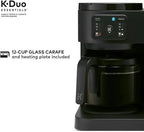 2-in-1 Hot & Iced Coffee Maker for Pods & Grounds – 12-Cup Glass Carafe & Single-Serve Brewer, 72oz Reservoir, Strong Brew, Extra Hot, Brew Over Ice, MultiStream Tech, Compact Design (Black)
