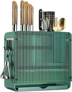 Knife Holder Organizer Stainless Steel Rack This multifunctional kitchen storage rack with Utensil (Green) version:No cutting board rack