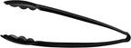 [Black Tongs 12'' Inches] Plasticpro 12'' Serving Tongs Heavy Duty Reusable Kitchen and BBQ Black Serving Tongs for party's, Caterings, Events, Buffet, Weddings, And every Day use Pack of 12