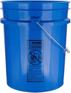 House Naturals 5 Gallon Premium HPDE Plastic Bucket - Made in USA Food Grade Storage Container, BPA Free All Purpose Pail (2, Blue)