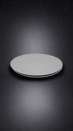 Festcool 2X14-inch Porcelain Circular Platters/Serving Plates, Platter, White, Stackable, Set of 2