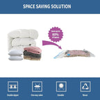 7 Pack Small Space Saver Vacuum Storage Bags for Clothing Travel, Vacuum Seal Compression Bags for Clothes, Packing, Luggage, Blankets, Comforters and Pillows, Hand Pump Included