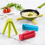 3/Pack Foldable Silicone Trivets, FENGCHEN Folding Trivets, Non-Slip Collapsible Cross Compact Design Expandable Silicone Pot Holder,Green