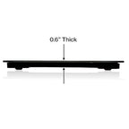 Glass Platform Digital Kitchen Scale - for Food Coffee Lab - LCD Display gram Ounces lb:oz fl.oz ml - 11 LB/5 KG Capacity - Battery Included - Black by The Display Guys