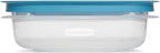 Rubber maid 1.25 Cup Flex & Seal Leak Proof Lids Food Storage Container Set, Teal, Clear Meal Prep Flex Containers, 4 Piece Bundle Set