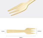 Bamboo Utensils | 200PK Mini-Bamboo Forks 3.54" Disposable Small 100% Biodegradable Compostable Cutlery Set Eco Friendly Renewable Natural