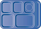 Carlisle FoodService Products Right-Hand Heavyweight 6-Compartment Melamine Tray 10" x 14" - Sandshade (Pack of 12)