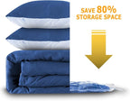 Vacuum Storage Bags , Small Space Saver Sealer Bags , Airtight Compression Bags for Clothes, Pillows, Comforters, Blankets, Beddings, Pack of 10