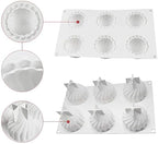 Silicone Molds Baking for Mousse Cake, 3D Baking Molds Dessert Molds for Pastry Truffle Pudding Jelly Cheesecake, Onion Shape, 6-Cavity