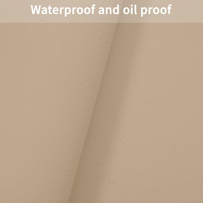 Leather Table Cover,1.8mm Thick,12x96 Inch Desk Cover,Dresser Cover Top,Dresser Protector Top,Dresser Cover,End Table Cover.(Light Brown+Gray,12x96)