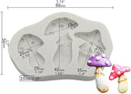 2PCS Mushroom and Snails Silicone Molds for Fondant Chocolate Candy Cake Decoration Baking Pastry Tools Silicone Soap Mold Resin Polymer Clay Mold