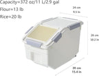 CITY BABY 2 Pack Airtight Flour Storage Container With Scoop,Dry Food, Sugar, Baking Supplies,Rice Container Set -BPA Free- Pet Food Storage Container,Dog Cat Birds Food Bin(13LB)