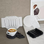 5 Pcs Skull Coaster Epoxy Resin Molds Silicone with Holder, Halloween Skull Coasters Molds Holder Set for Epoxy Resin, DIY Art Craft Cup Mats