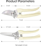 Leize Flower Scissors Set, 2 Pack Premium Thickened Stainless Steel Floral Shears, Strong Pruner for Flowers, Branches and Leaves, Upgrade