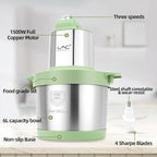 24 Cup Large Capacity Food Processors,Meat Grinder Veggie Chopper with Stainless Steel Bowl,3 Speeds,4 Bi-Level Bladesand Spatula for Baby Food,Meat,Onion,Vegetables,Fruits