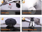 Aluminum Explosion-Proof Pressure Cooker- 7L~15L Capacity- Silver (7L)