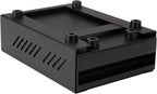 Espresso Knock Box Drawer, Stainless Steel Coffee Ground Container with Removable Rubber Knocking Bar, 9.84 x 7.08 x 3.34 inch (Black)