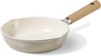 CAROTE 8" Ceramic Frying Pan Skillet, Non Stick Frying Pan Chef's Pan, Healthy & PFOA/PFAS Free, Induction-Compatible, Taupe