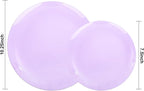 KIRE 60PCS Purple Plastic Plates Disposable - Heavy Duty Purple Plates Include 30Pcs 10.25” Dinner and 30Pcs 7.5” for Dessert/Salad - for Wedding/Bridal Shower