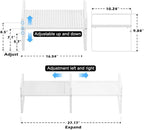 Expandable Counter Organizer Shelf (16.5'' to 27.2''), Countertop Organizer Kitchen Bathroom Pantry Cupboard Home Office for Cups, Dishes, Plates -White
