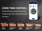 Smart Wireless Meat Thermometer,Digital Cooking Thermometer 700FT Remote Range,Instant Food Thermometer with Wireless Probe & Booster for Grilling and Smoking,BBQ,Oven,Kitchenr