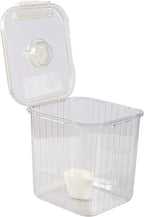 22 Lbs Airtight Rice Container with Cup, Clear Food Storage Container for Dry Food, 1 Pack