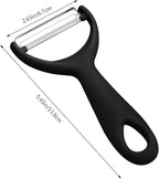 Apple Peeler:Pear Fruit Vegetable Peeler,Manual peeler for Peeling Apples, Pears, Cucumber;Garlic Carrot Potato Cheese Zester Grater, Essential Kitchen Tool(2-Pack) (black)