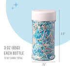 Sweets Indeed Winter Sprinkle 4-Pack – 10.90 oz | Blue Sugar Crystals, Shimmer Snowflakes, Winter Jimmies & Nonpareils | Frozen-Inspired Christmas & Holiday Baking Decorations