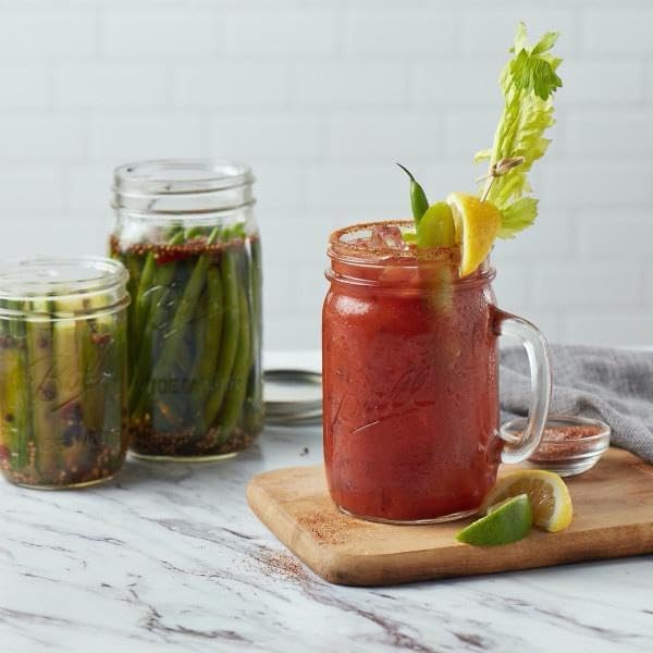 Ball Wide Mouth Glass Mason Jars with Lids and Bands, Used for Canning, Pickling, Juice, Jam, Jelly, Quart Size 32 Ounce (Pack of 3)