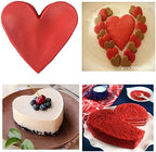 8x8 Inch Silicone Square Cake Baking Pan, Deep-Dish Roasting Lasagna and Casserole Baking Pan,+9.5in Silicone Heart Baking Bakeware Brownie Pan ,Non-Stick Easy Demoulding Set of 2-Red