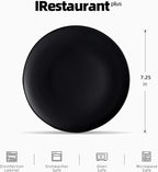 Stoneware Coupe Commercial Grade Dinnerware, Matte Black Plate 7.25", Case of 36
