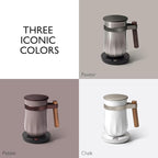 Hotel Chocolat Hot & Cold Drinking Chocolate System - The ALL-NEW Velvetiser from Kit includes hot chocolate maker, 10 serving taster box, mug and glass - Pewter Edition