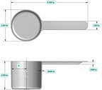1/4 Cup (4 Tablespoon | 2 Oz. | 60 mL) Long Handle Scoop for Measuring Coffee, Pet Food, Grains, Protein, Spices and Other Dry Goods (Pack of 100)